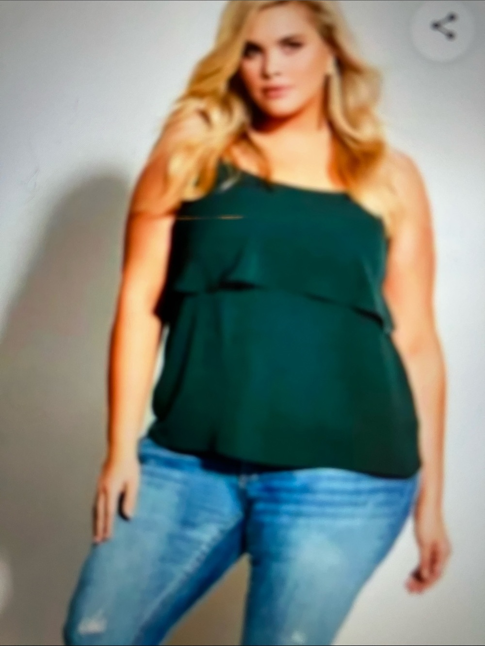 City Chic forest green layered cami with adjustable straps sz. 18